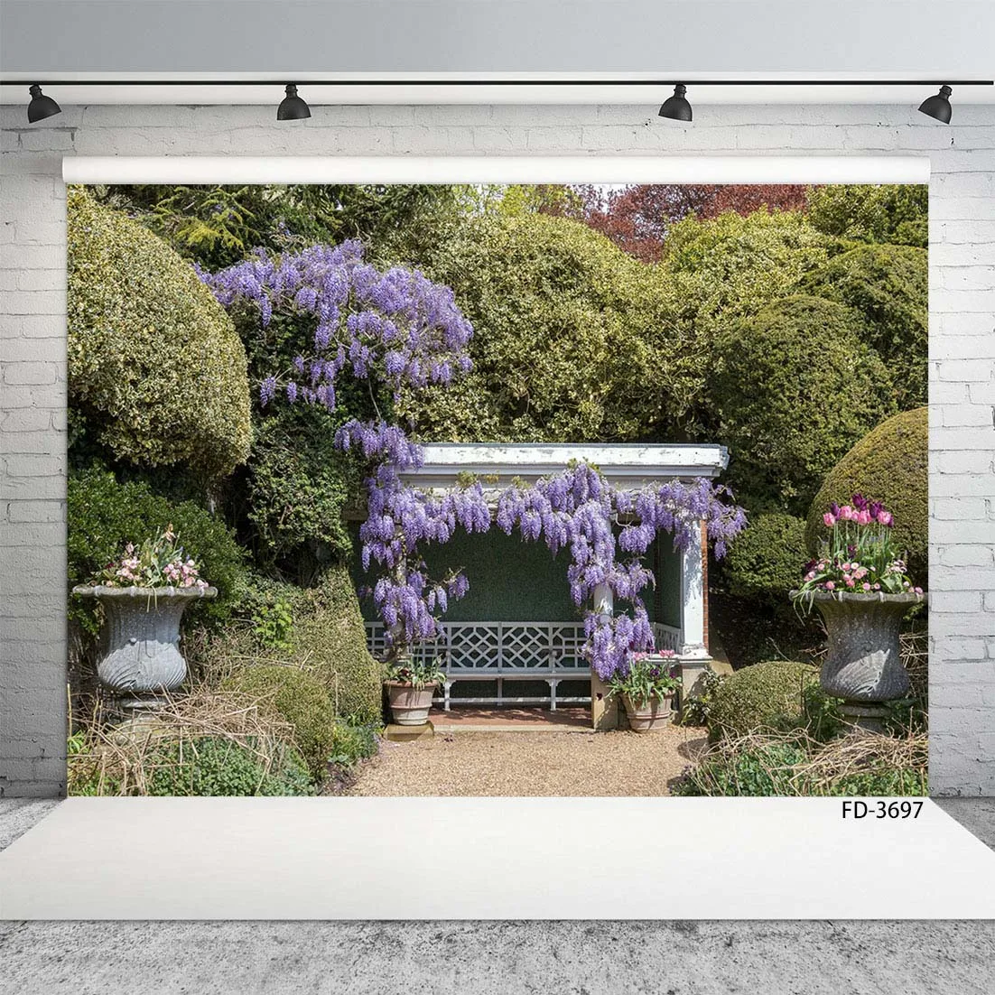 Garden Photographic Backdrops Hollywood Flowers Photography Background for Children Pets Portrait Family Photoshoot Photo Studio