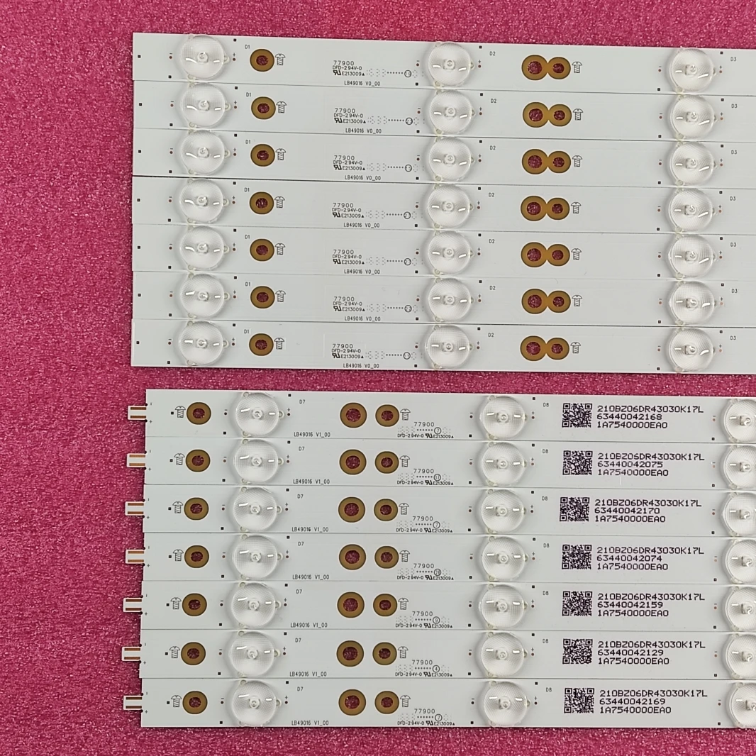 LED Backlight Strip 6+6Leds GJ-2K16-490-D712-P5-L+R for 49PUT6101/12 49PUS6401 49PUS6501 49PUH6101 49PUS6561/12 49PUS6101/12