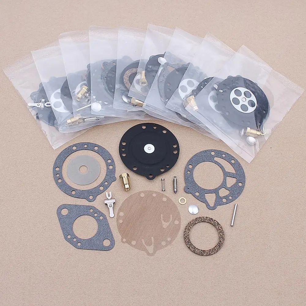 10pcs/lot Carburetor Repair Kit For Tillotson RK-114HL HL-166C HL-351A HL-352A HL-392A Replacement Spare Part Carb