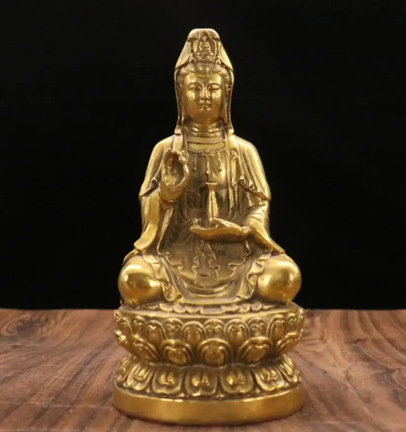 

wholesale Brass Guanyin bodhisattva Buddha consecrate Buddha decoration crafts statue