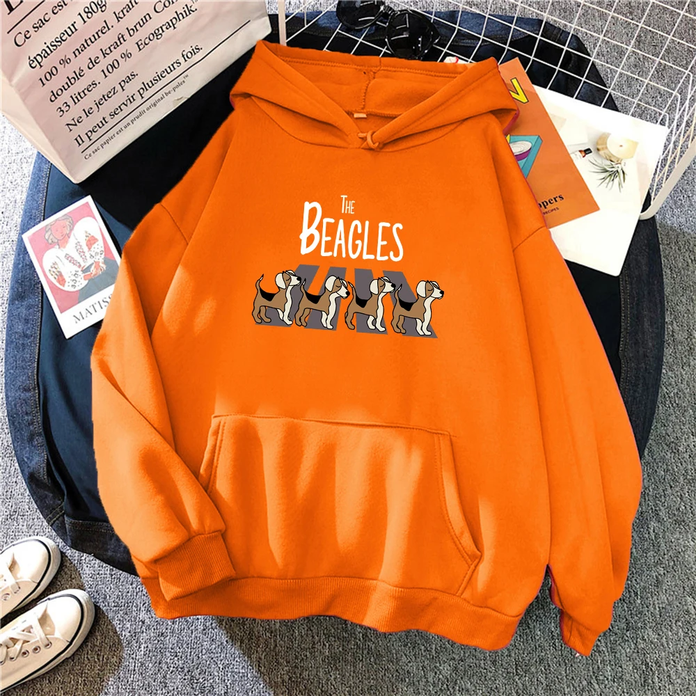 The Beagles Simplicity Print Mens Sweatshirts Fashion Harajuku Autumn Clothes Fleece Pullover Hoodies New Fleece Hoody Pullover