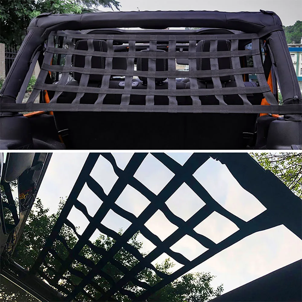 Car Roof Storage Net Bed Tail Box Mesh Cargo Net For Jeep Wrangler Retrofit Automobile Accessories Car-styling Holder