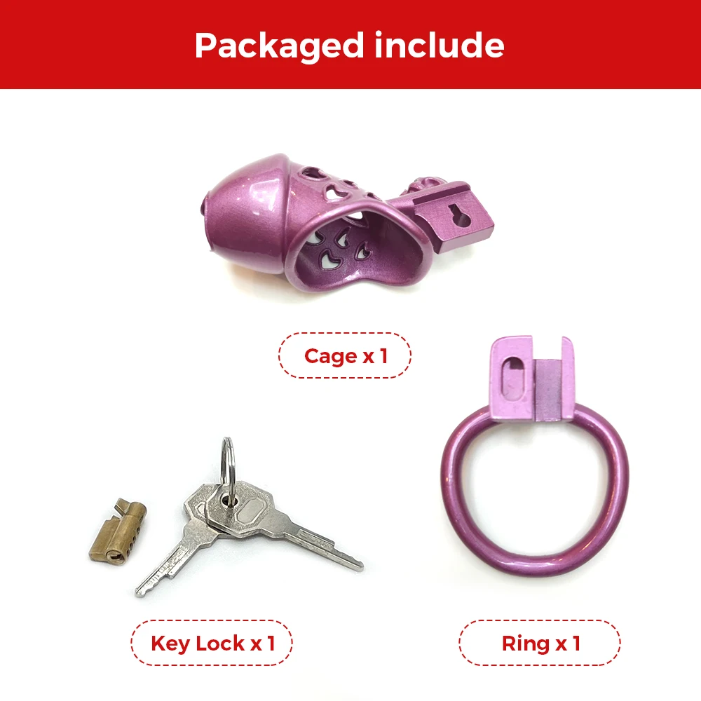 New Purple Skull Cock Cage Slave Chastity Cage BDSM Male Sex Shop Penis Ring Lock Male Erotic Gay Ladyboy 18+ Sex Toy for Men