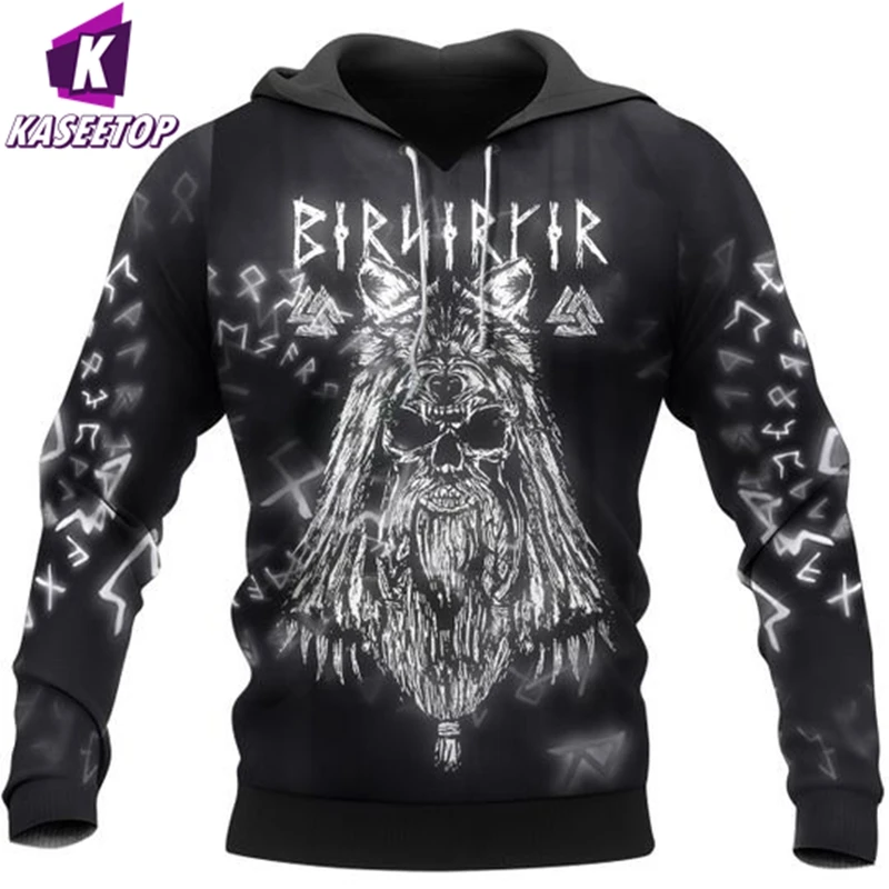 

VEGVISIR RUNE Viking 3D Print Zip Hoodies Men Women Sweatshirt Hooded Spring Autumn Casual ​Harajuku Hip Hop Trend Tracksuits