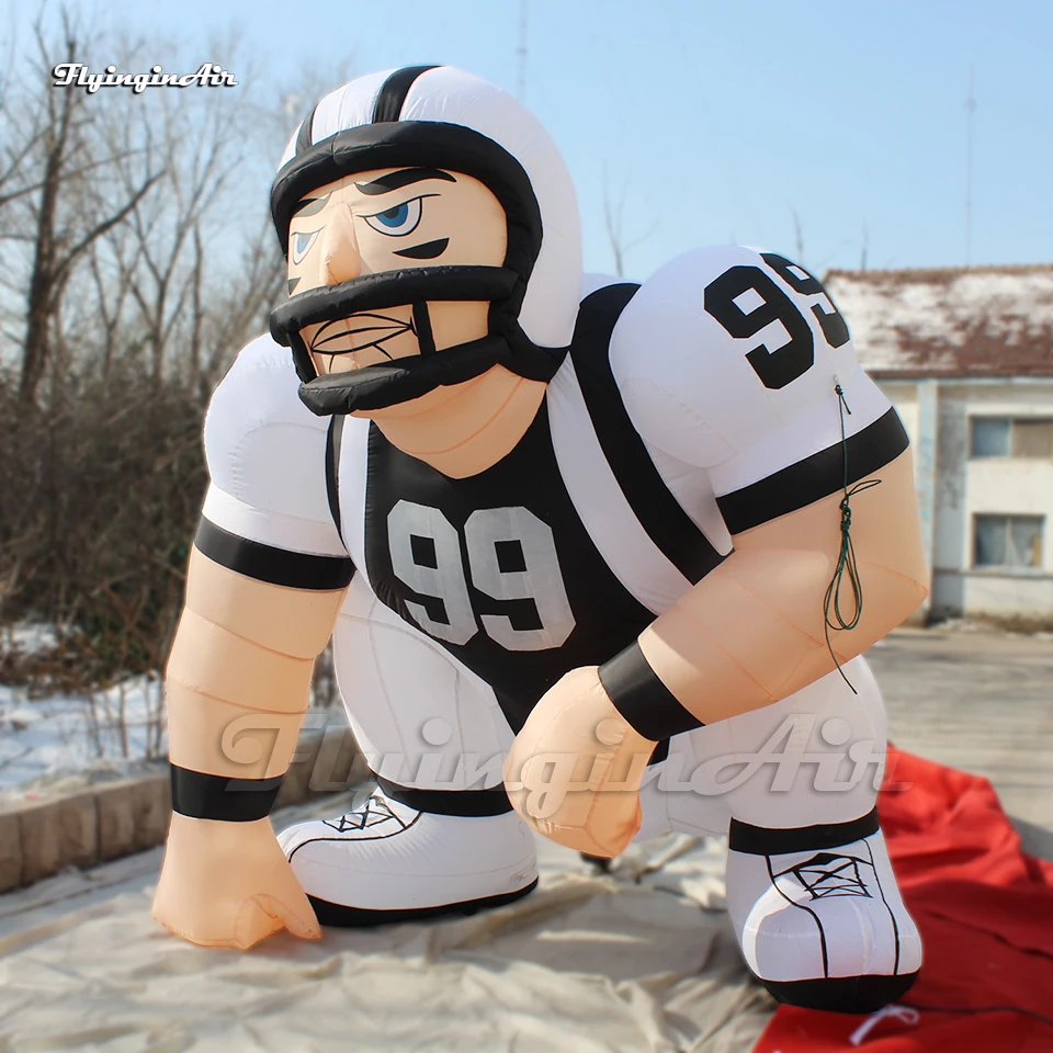 3m Giant Inflatable American Football Player Dummy Advertising Air Blow Up Rugby Sporter For Outdoor Event