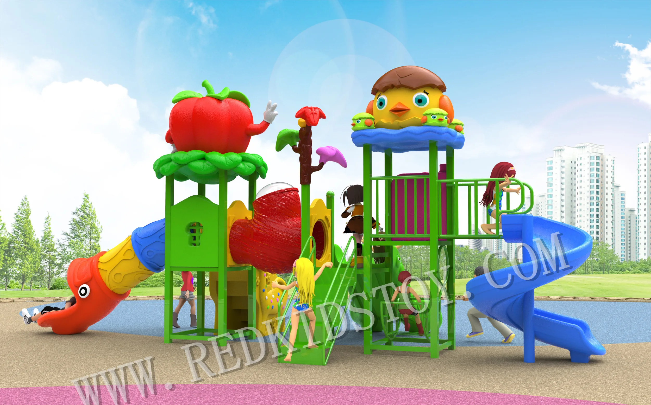 Hot Sale!!! Best Price Cute Outdoor Playground Structure For Children 50mmx50mm Square Pole