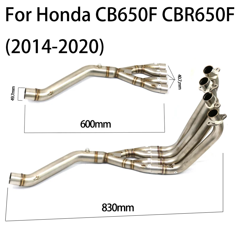 For HONDA CBR650 CB650R CB650F CBR650R Motorcycle Exhaust Front Pipe Muffler Middle Link Connect Pipe Modified Motorbike