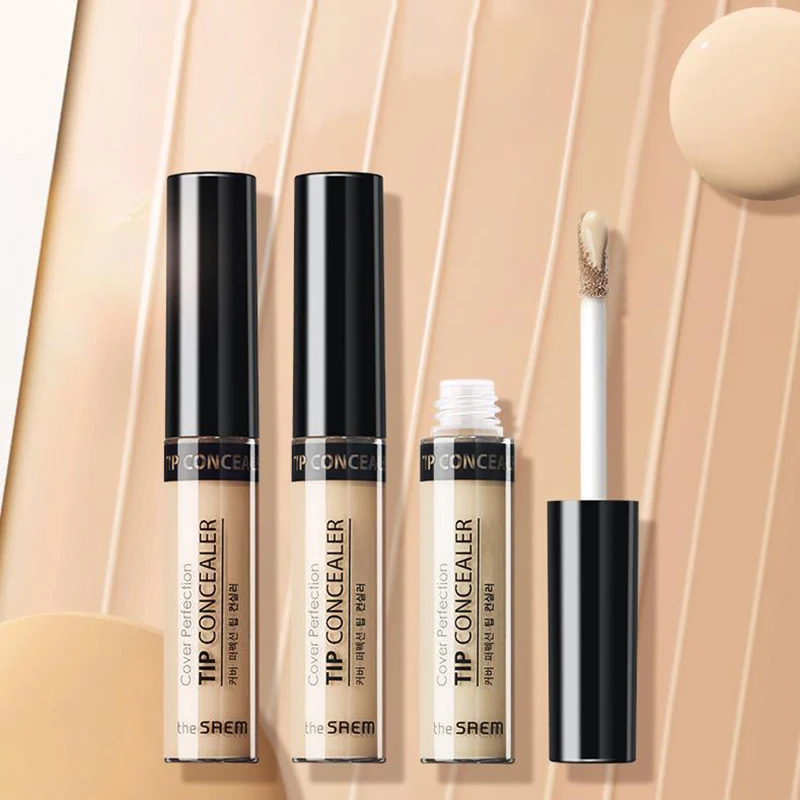 THE SAEM Cover Perfection Tip Corrector 6,5g 8 colores Base líquida contorno hidratante Maquillaje Base facial Cosméticos Coreanos
