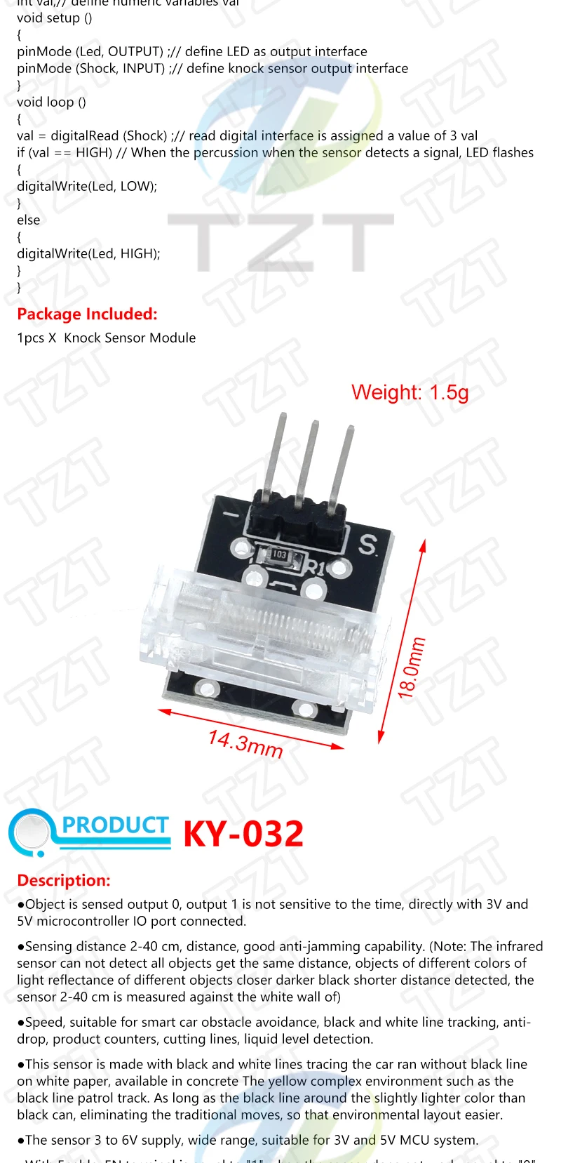 Für Arduino 45 Arten von Sensoren Digitaler Temperatur-Feuchtigkeits-RGB-LED-Boden-Buzzer-Ton-Ultraschall-Regentropfen-Sensormodul DHT11 – Detail 25