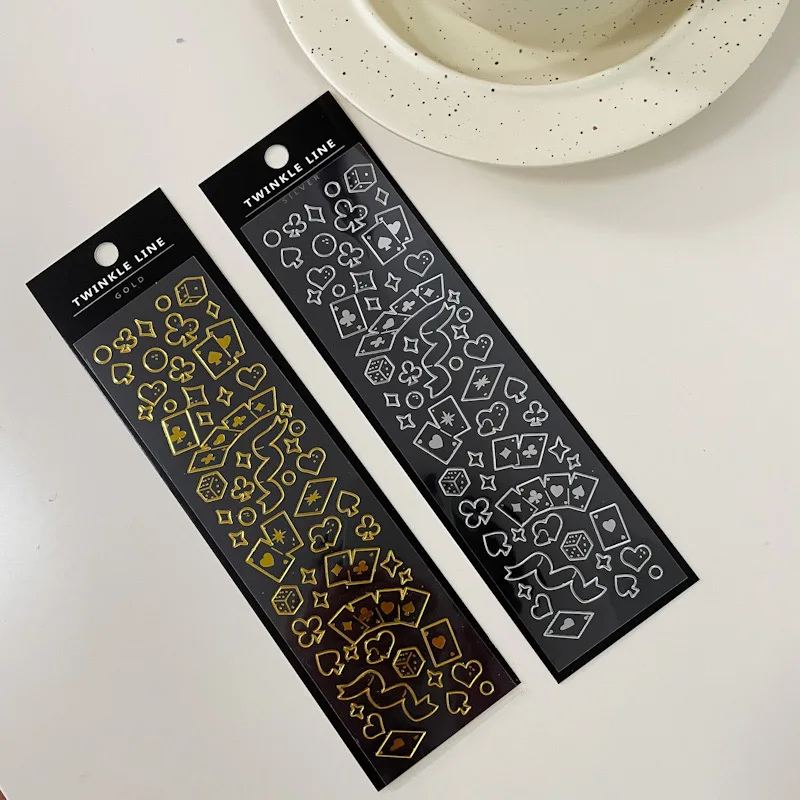 1Pcs Transparent Bronzing Silver Bubble Stars Decorative Sticker PVC Laser Stickers Scrapbooking Stick Label DIY Stationery