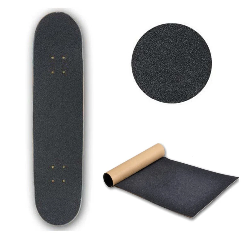 Black Skate Scooter Sandpaper Sticker 1PC Perforated Skateboard Deck Grip Tape Skateboard Sand Paper Tape Griptape 20 *80cm