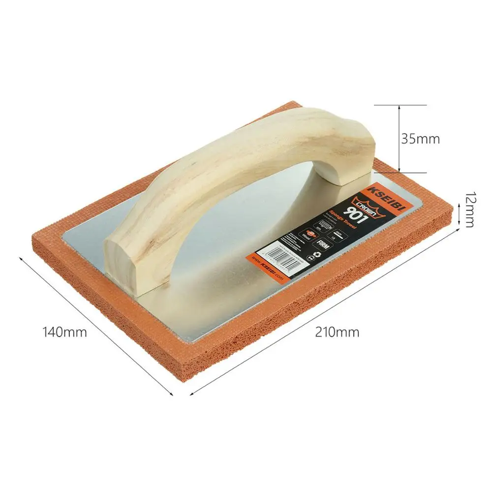 210*140*15mm PRO Plastering Sponge Float Trowel Plasterers Foam Grey Rubber