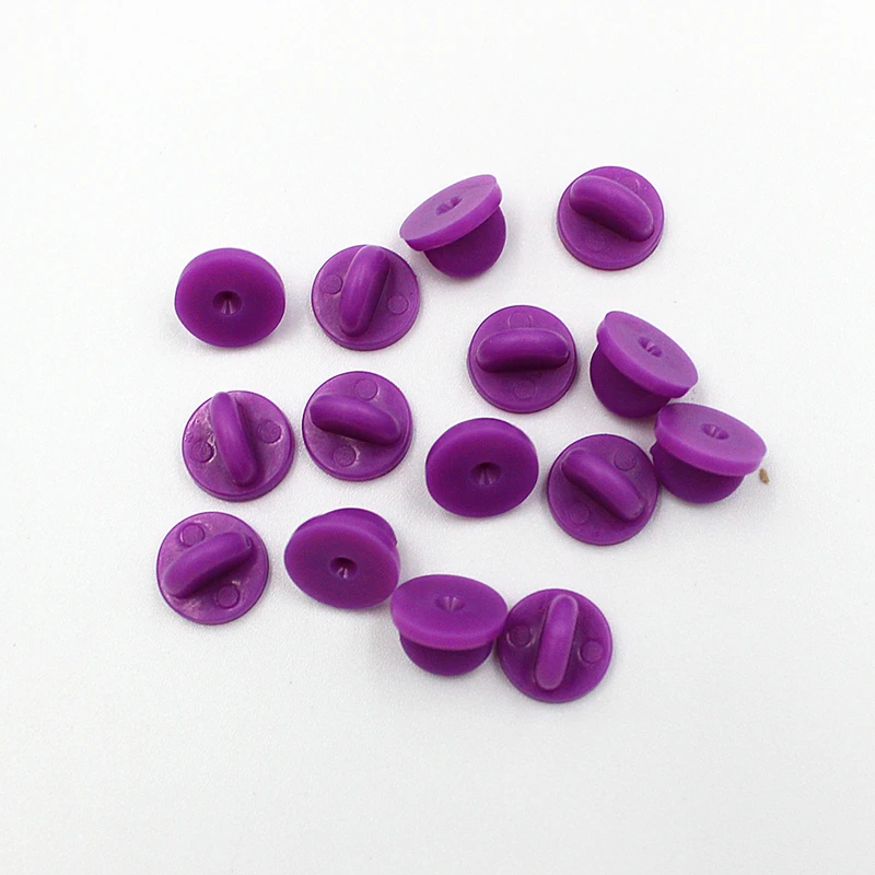 50pcs 11x8mm Rubber Pins Back Brooch Buckle Button Clasps For Butterfly Brooch Back Caps DIY Jewelry findings Accessories