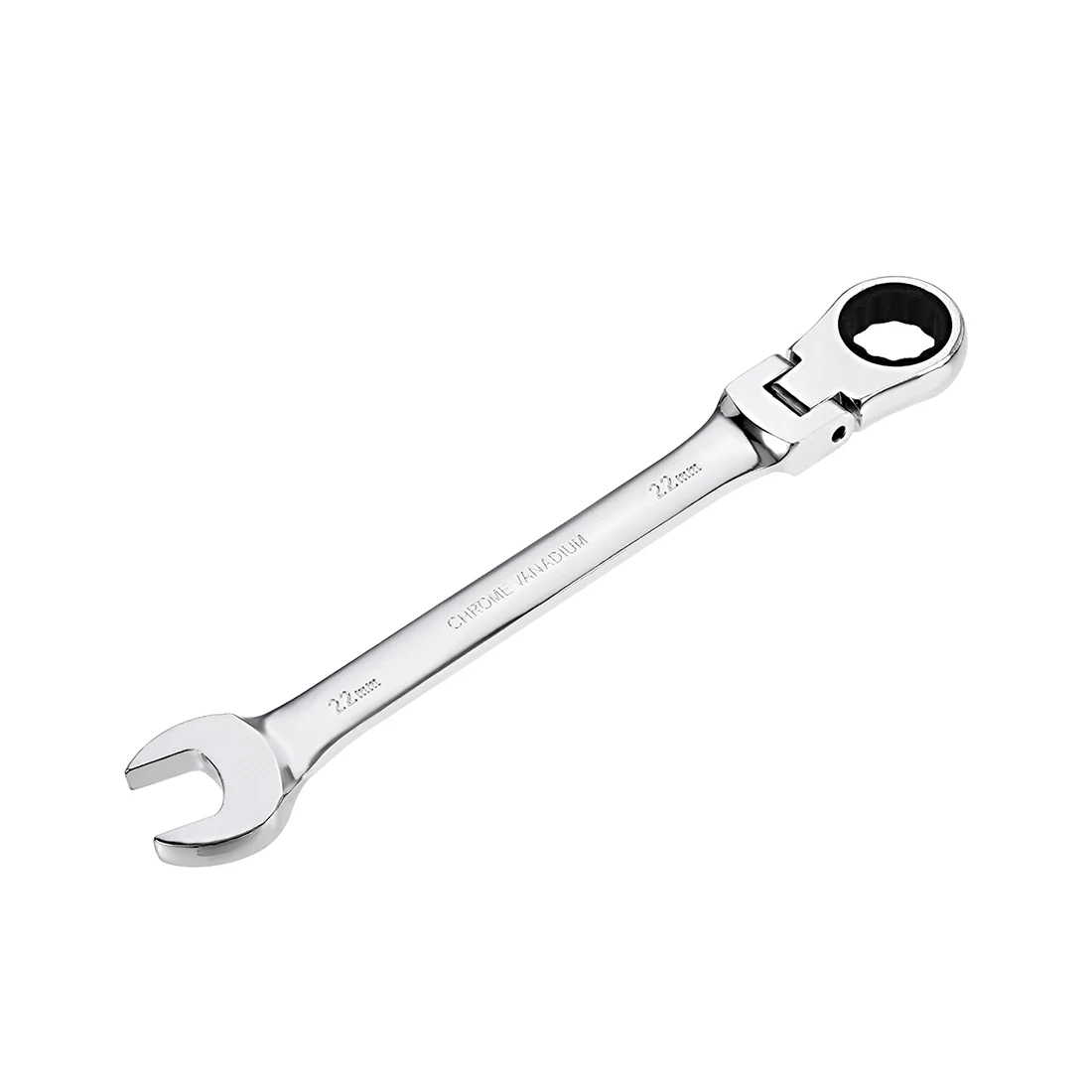 

UXCELL 1Pc 6-24mm Flex-Head Ratcheting Combination Wrench Metric 72 Teeth 12 Point Box Ended Chrome Vanadium Steel Strength