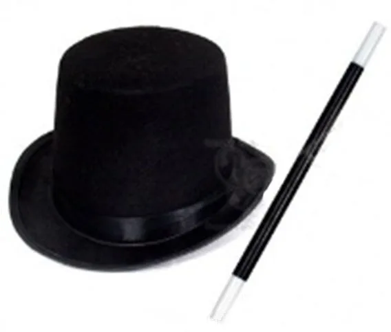 Magician Costume Cape Top Hat Magic Wand Gloves bow tie Set  Cosplay Party Accessories  Easter Wedding Festival