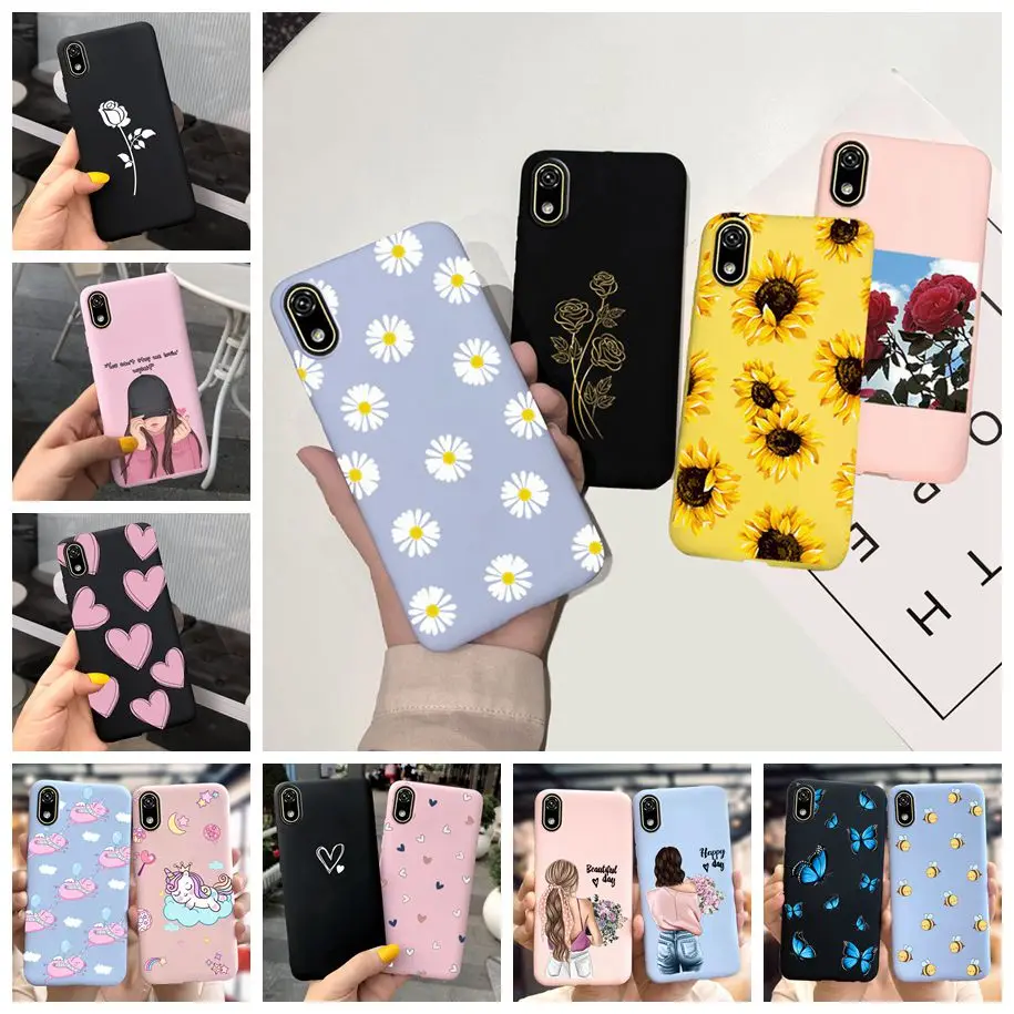 Case For Huawei Y5 2019 2018 Y5P Case Soft Colored Sunflower Matte Silicon Thin Cover For Huawei Y5 2017 MYA-L22 Phone Case Capa