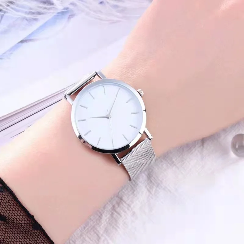 Fashion casual high quality men rose gold mesh steel band men quartz watch men business luminous sports clock retro simplicity