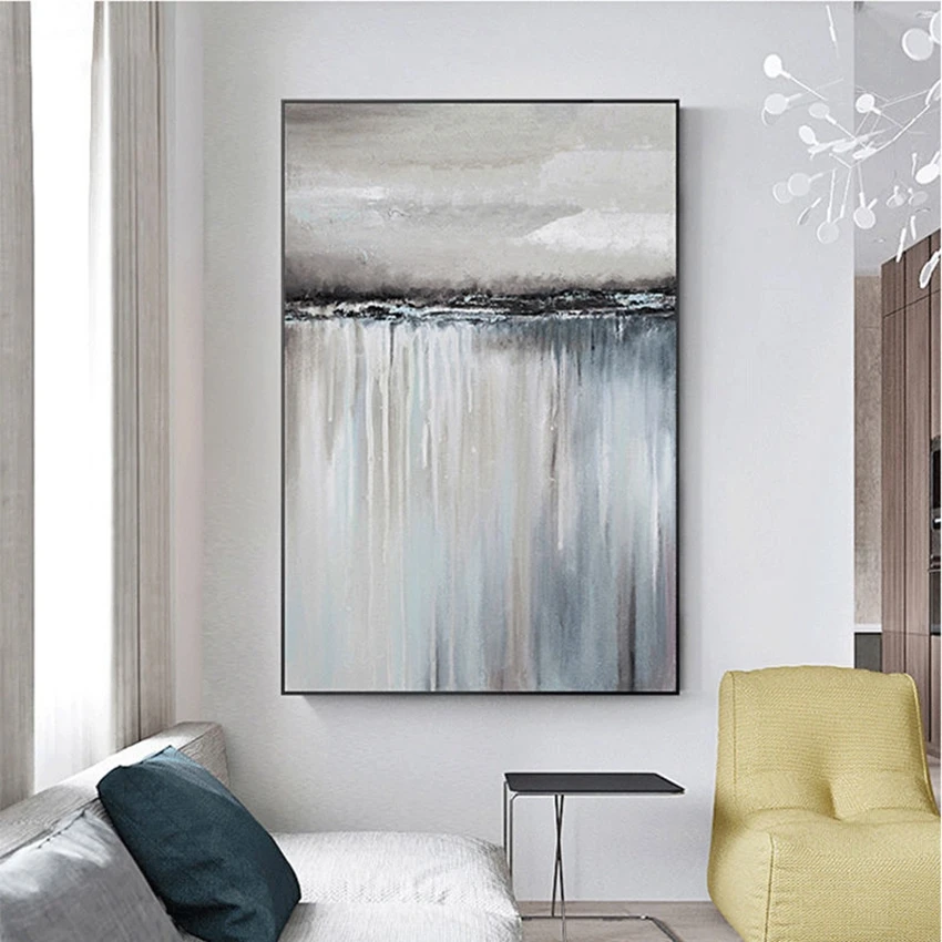 Abstract Hand Drawn Canvas Oil Painting Size Image Custom Wall Decor Living Room Mural Bedroom Porch Hotel Office Hanging Poster