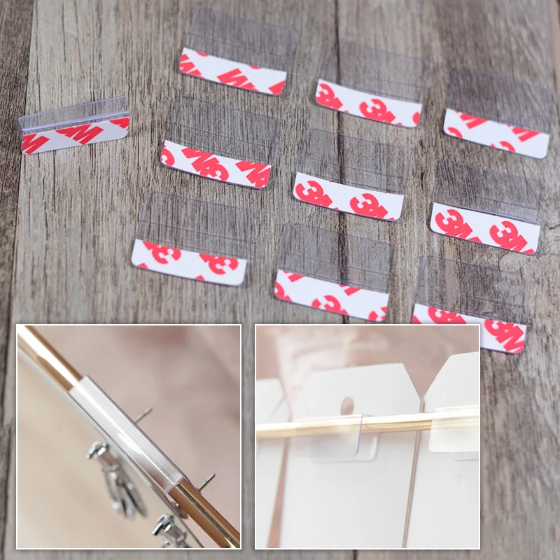 

100pcs 3x2.5cm Transparent Clear Plastic PVC Sticker for Jewelry Accessories Earring Display Card Hang Holder Wholesale Stock