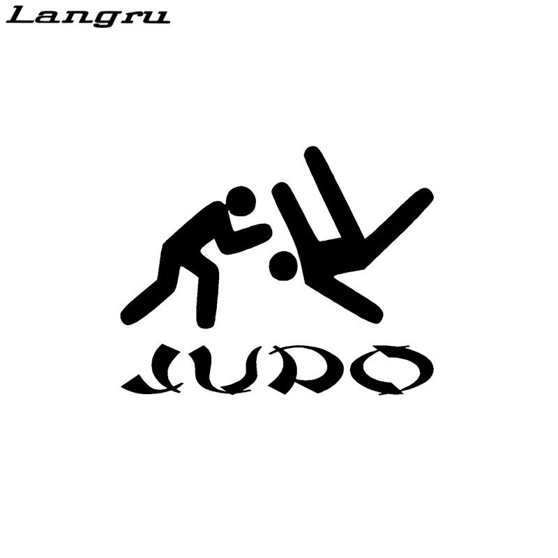 

Langru 13.5*10.7CM Unique Decor Judo Graphic Car Sticker Silhouette Vinyl Car Accessories Jdm