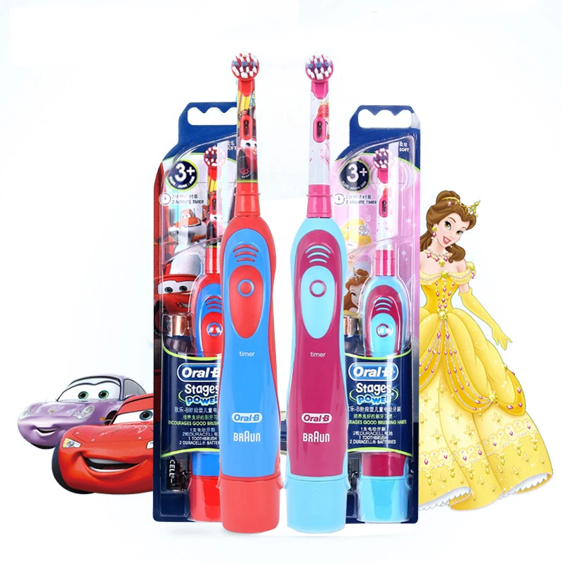 Oral B Kids Electric Toothbrush Safe For Children Waterproof Soft Bristle AA Battery Powered Gum Care Oral Hygiene Tooth Brush