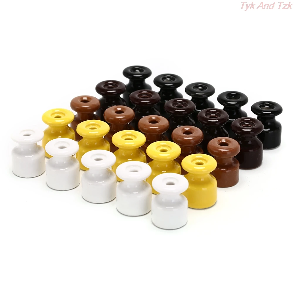 5 pieces Porcelain Insulator for Wall Wiring Ceramic Insulators High Frequency Electric Porcelain Ceramic Insulator new