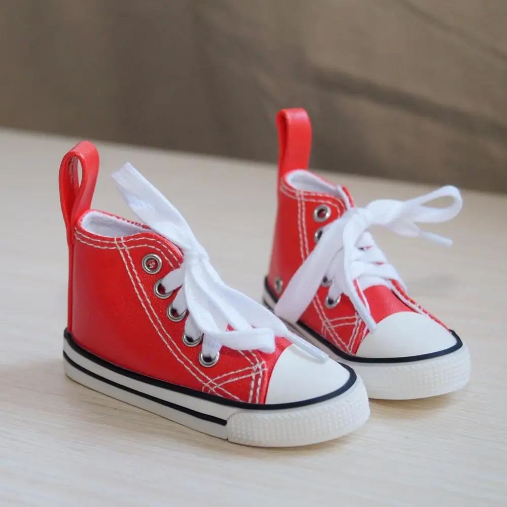 

BJD SHOES Red Sneakers Canvas Sports Flats PU For 1/4 17" 44cm 1/3 SD17 70cm SD DK DZ AOD DD Doll FREE SHIPPING