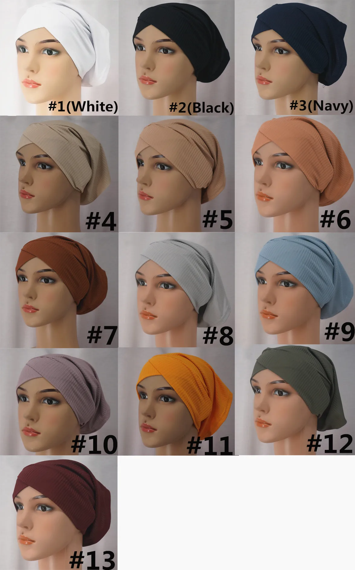 2022 Women Stretch Turban Cap Cotton Inner Hijab Caps Muslim Underscarf Islamic Headscarf Bonnet Turban Femme Musulman Turbante