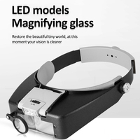 Head-Mounted Magnifier LED Illumination Magnifying Glass Multifunctional Wearable For Jewelry Watch Maintenance Read Magnifier