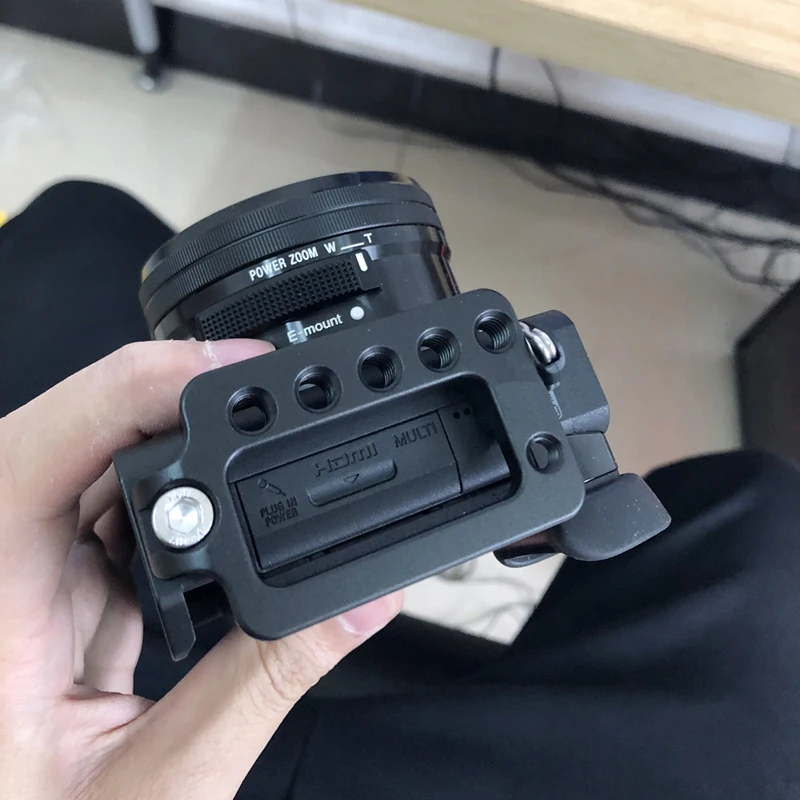 For Sony A6100 A6300 A6400 Quick Release Plate Hot Shoe Porous L Bracket Hand Grip