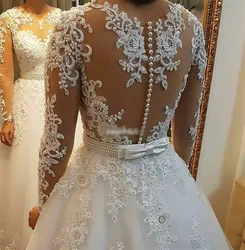 Perle perline 2 in 1 abito da sposa brasile 2020 Vestido De Novia Appliques di pizzo treno staccabile una linea abiti da sposa W0278