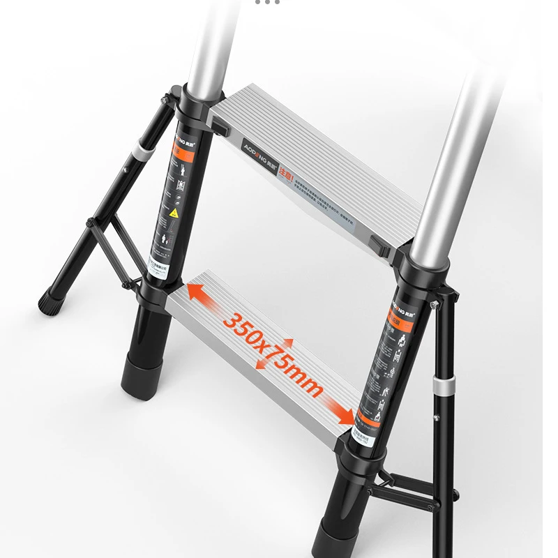 متعددة الوظائف سلم متداخل الأجزاء المنزلية للطي داخلي متعرجة سبائك الألومنيوم سميكة رفع عقد الدرج الصغيرة