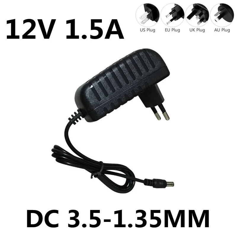 Power adapter DC 12V 1.5A 1500MA AC 100-240V converter charger power supply 12 V Volt For Projector US EU plug DC 3.5 * 1.35MM