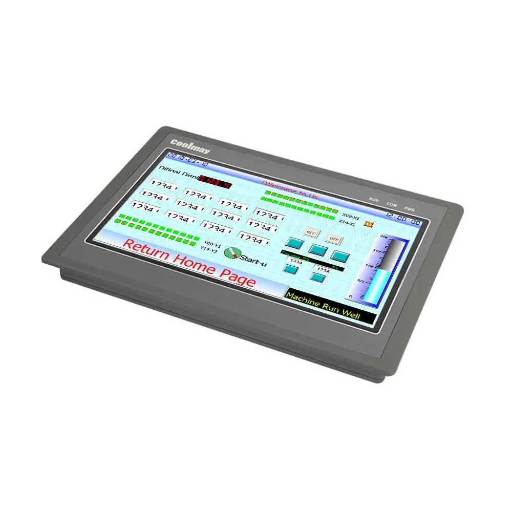 Coolmay EX3G-8100H-60MT-485P 10 inch color touchscreen plc controller integrated 30DI 30DO modbus protocol