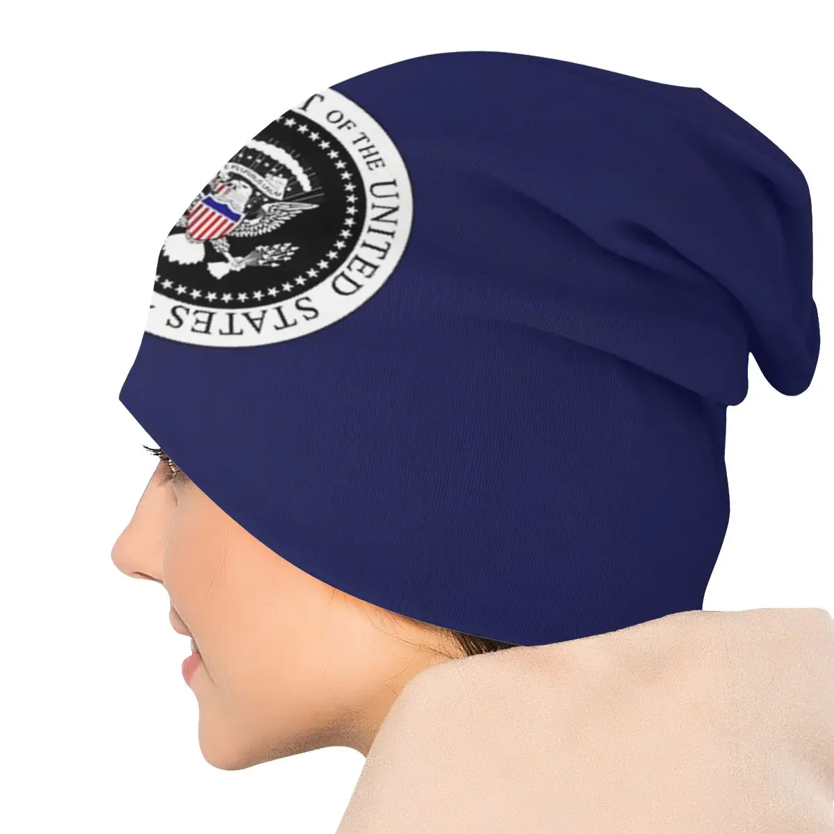 American Presidential Seal Bonnet Hat Knitting Hats Fashion Street Skullies Beanies Hat USA Trump Election Vote Unisex Warm Cap