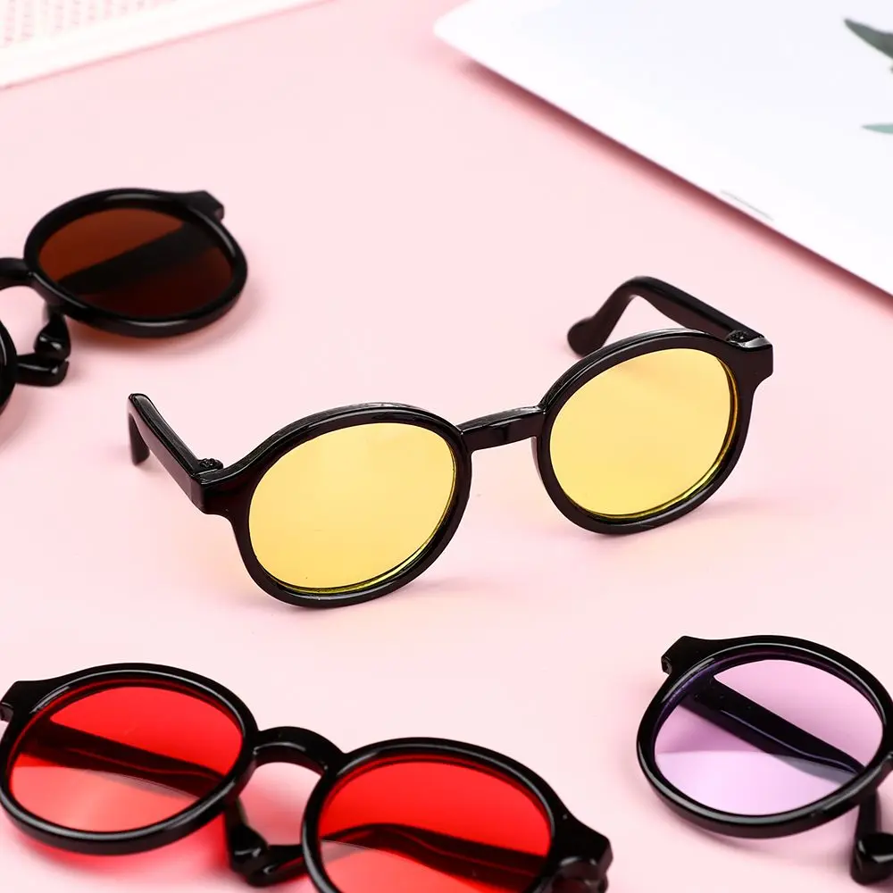 อุปกรณ์เสริมแว่นตา กรอบทรงกลม แว่นกันแดดจิ๋ว แว่นตา แว่นตา เลนส์ใส แว่นสายตา