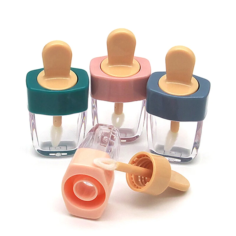 1pcs Empty Lip Gloss Bottle Tube Container Cute Ice Cream Shape Girlishness Bottle 6ml Filling The Empty Bottle Shell