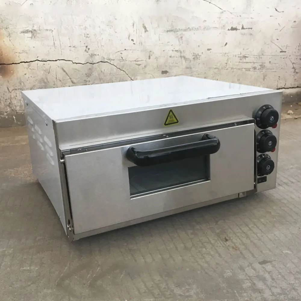 Small single layer pizza oven, commercial electric oven, one and two layer electric oven, stainless steel timing slate oven