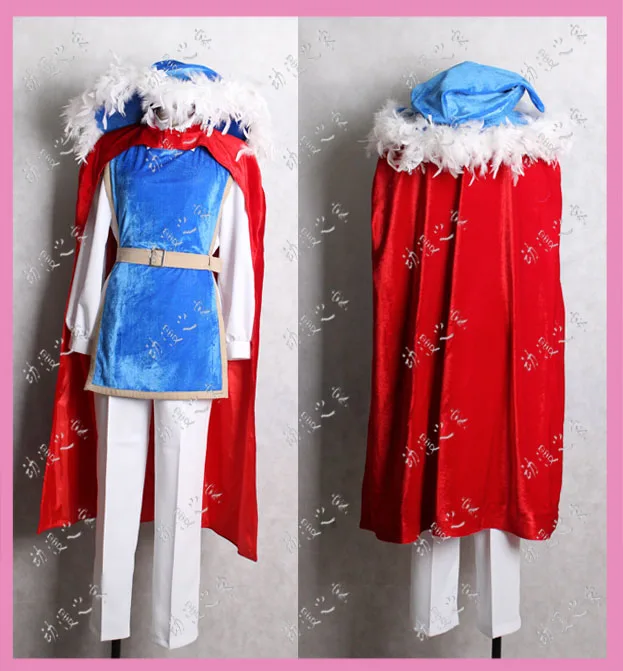 

Fairy Snow White and the Seven Dwarfs Prince Charming Cosplay Prince Adult Party Suit Costume Men Outfit Cloak Full Set Any Size