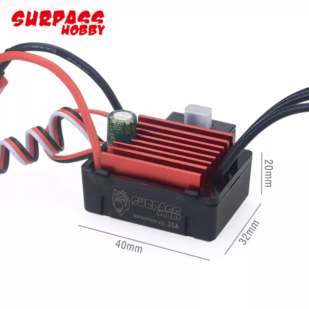 Surpass Hobby wodoodporny 2845 2600/2800/3100KV bezszczotkowy silnik i 35A ESC S0600P 6KG serwomechanizm cyfrowy do HSP 1/12 RC Car Truck