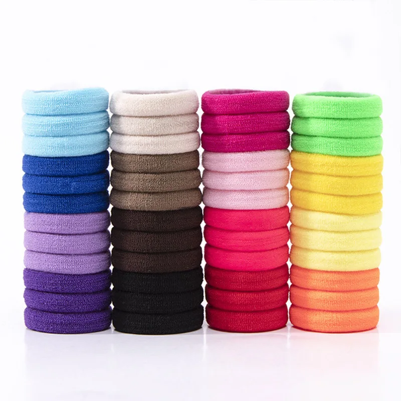 

3cm Girls Ponytail Holder Rubber Band Scrunchie Headband Girl Yoga Hair Tie Nylon Elastic Hair Band Hair Accessories 50pcs/Lot