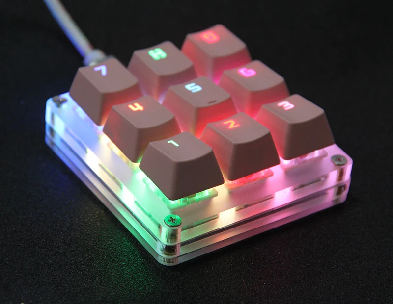 Mini 9 Key B face RGB Support Macro Function Type C Switches Mechanical Keyboard For Gaming Photoshop Programming Numpad