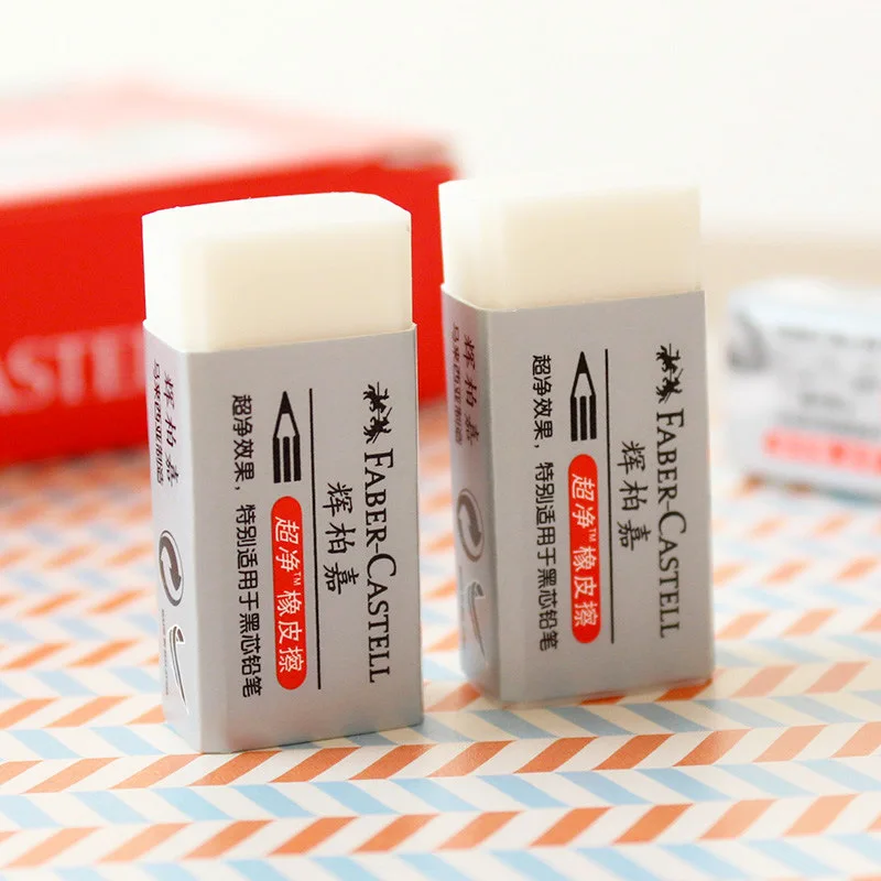 Faber Castell Eraser Strong Wipe Super Clean Dust Free Rubber for Drawing/Sketch 18-70/72  187189 School Art Supplies Stationery