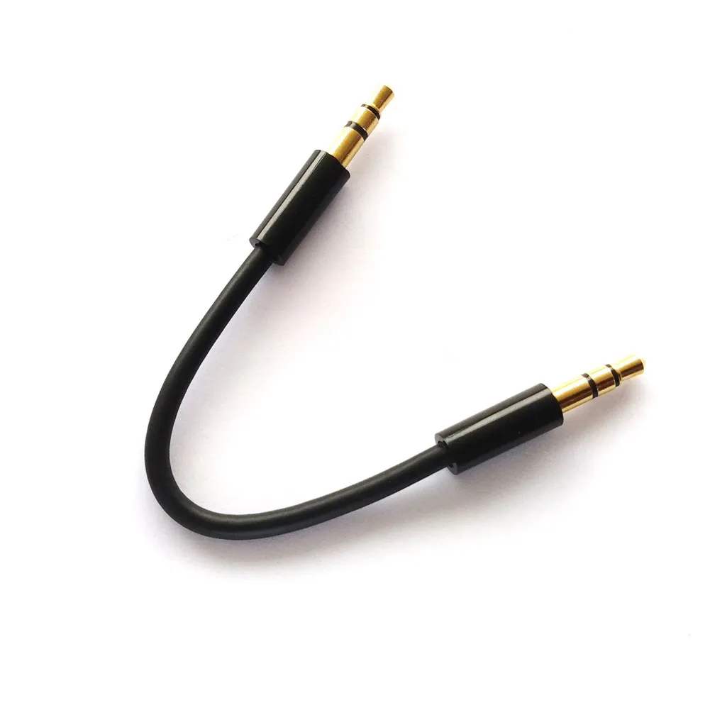 HAAFEE-Cable de Audio macho a macho de 3,5mm para coche, reproductor MP3, amplificador, teléfonos, estéreos domésticos (3,9 pulgadas/10cm)