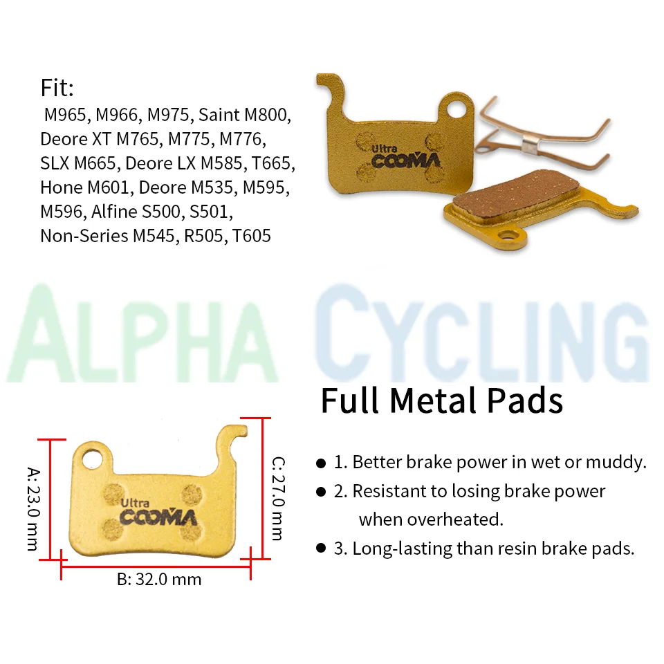 10 Paar/20 Stück, Vollmetall-Fahrrad-Scheibenbremsbeläge für SHIMANO SRAM AVID HAYES Magura Formula Hope und Scooter – Detail 5
