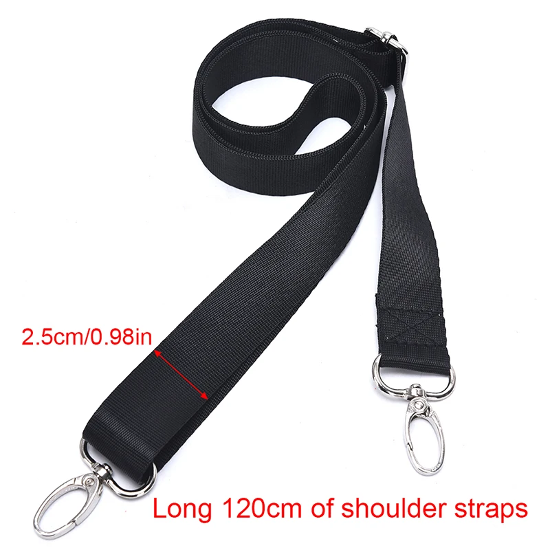 1pcs Black Adjustable Nylon 120x2.5cm Shoulder Bag Belt Replacement Laptop Crossbody Camera Strap