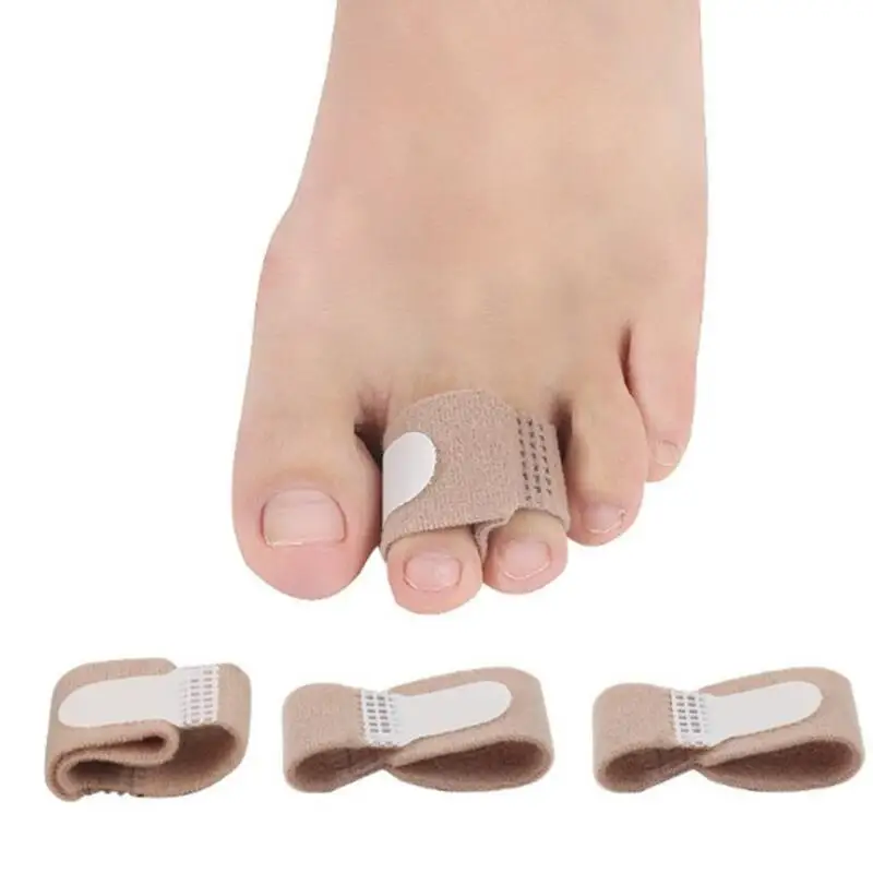 

Fabric Finger Supports Straightener Hammer Toe Hallux Valgus Corrector Bandage Toe Separator Splint Wraps LX3427