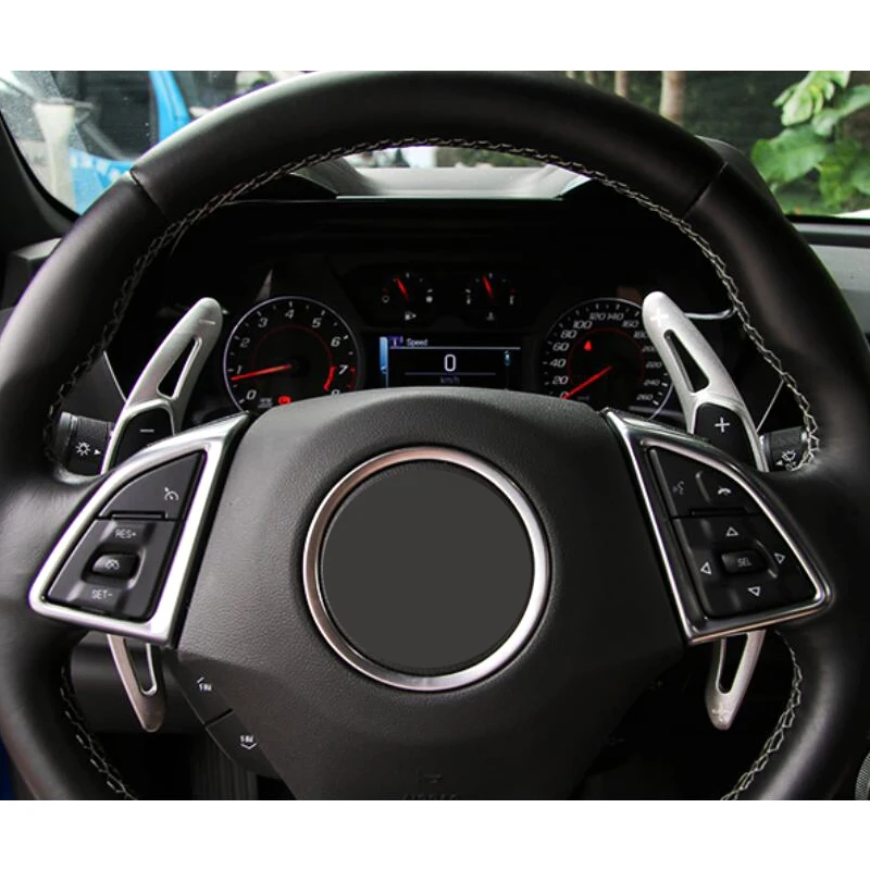 2 adet Alüminyum Vites Kolu Kürek direksiyon Shifter Uzatın Fit Chevrolet Camaro 2016-2018 Direksiyon Tekerlekleri ve göbekler Uzatma