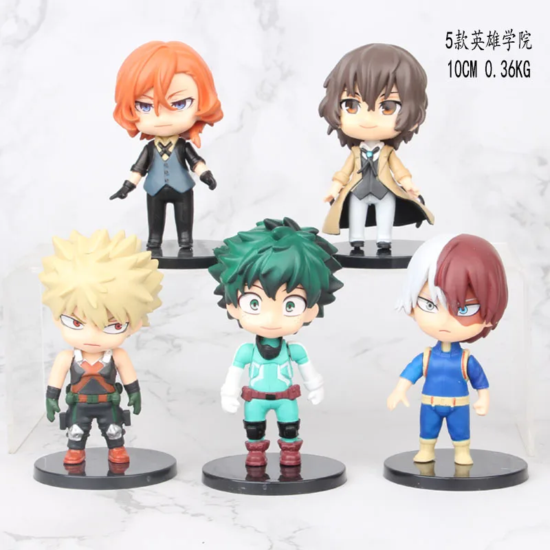 1Set My Hero Academia figura Midoriya Izuku Bakugou Katsuki Shoto Todoroki Bungo Stray Dog Boku No Hero Academia Figure Toys