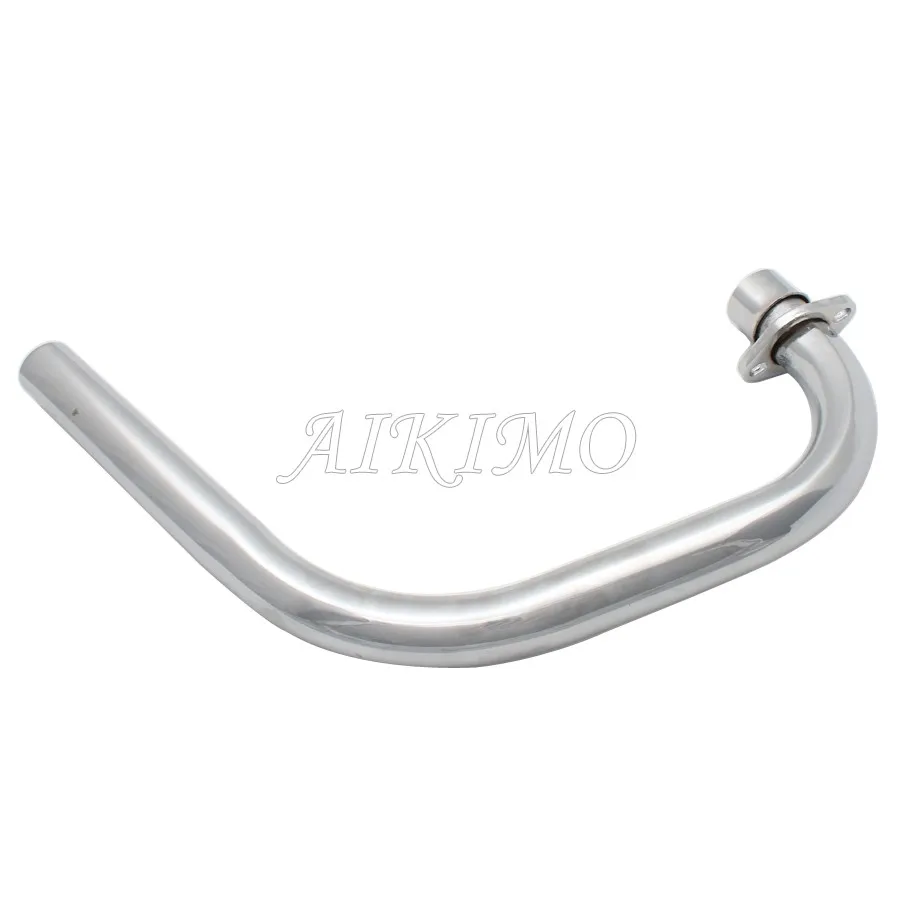 Cafe Racer Chrome Steel Motorcycle Modified Exhaust Systems Exhaust Muffler Silencer Front Pipe For Honda CG125 WY125